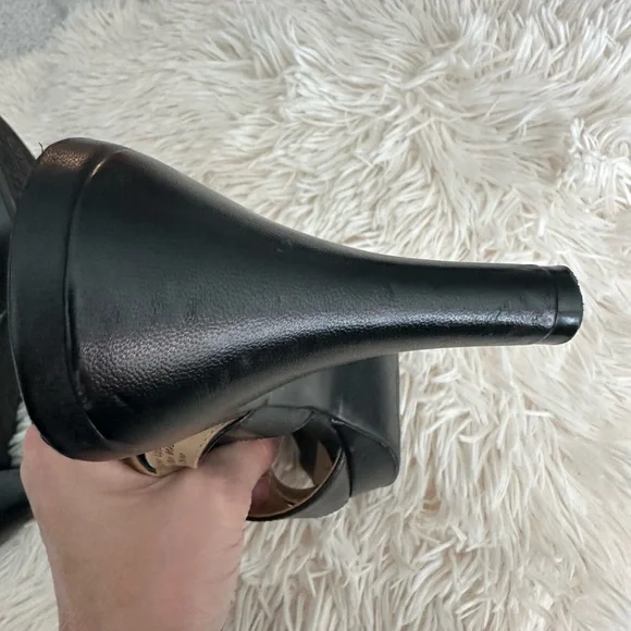 Elegant Black Strappy Heels - Picture 7 of 14